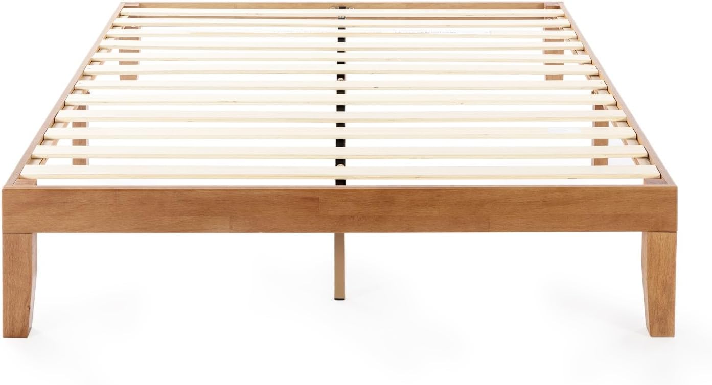 Alderwood Platform Bed – Solid Wood Minimal Frame (Queen)