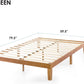 Alderwood Platform Bed – Solid Wood Minimal Frame (Queen)