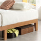 Alderwood Platform Bed – Solid Wood Minimal Frame (Queen)