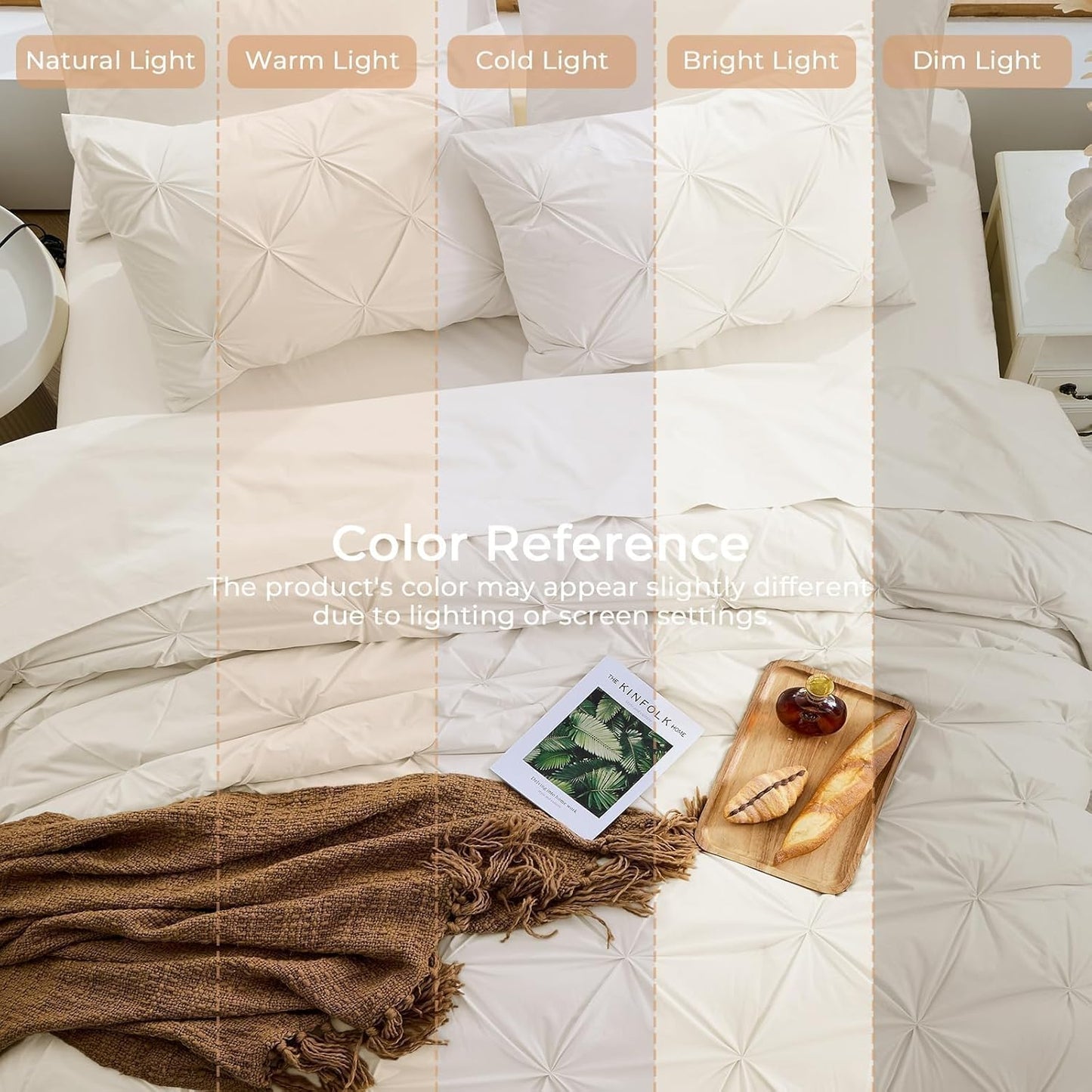 Valen Pintuck Comforter Set – 7 Piece Modern Bedding Collection